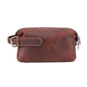 Fashionable Retro Leather Wash Multifunctional Storage Bag