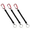 Climbing Button Carabiner Anti-Lost Spring Rope Outdoor Mountaineering Lost Rope Lure Fishing Gear Fishing Accessories Fishing R - Red three loading