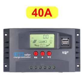 10/20/30/40/50/60/100A MPPT Solar Charge Controller 50VDC Regulator Colorful Screen For Lifepo4 GEL lithium Lead Acid Battery - 40A