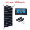 20W-300W Solar Panel 12V Solar Cell 100A Controller Solar Panel for Phone RV Car MP3 PAD Charger Outdoor Battery Supply Camping - With 100A Controller