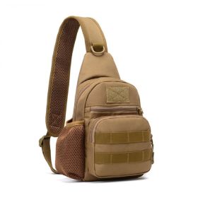 Tactical Shoulder Bag; Molle Hiking Backpack For Hunting Camping Fishing; Trekker Bag - Khaki