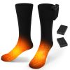 Unisex Electric Heated Socks Rechargeable Battery Heated Socks Winter Warm Thermal Socks - Black