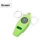 4 In 1 Emergency Survival Whistle With Compass Thermometer Magnifier For Hiking Camping Hunting Fishing - Green