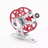 1pc Metal Spinning Casting Reel; Aluminum Alloy Lightweight Wire Cup; Speed Adjustable Fishing Reel For Ice Fishing - Red