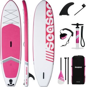 Inflatable Stand Up Paddle Board for Adults & Youth;  Blow Up Paddleboards with SUP Accessories; Yoga Board;  iSUP Board;  Double Action Pump - 10'6"