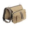 Pet Dog Backpack Hound Hiking Camping Saddle Bag Cotton Canvas For Medium Large Dog - Yellow