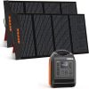 OUPES 1800W Portable Power Station+2*240W Solar Panel for UsePower to RV Trip - as picture