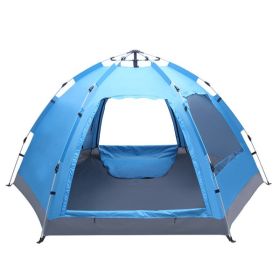 3-4 Person Automatic Family Tent Instant Pop Up Waterproof for Camping Hiking Travel Outdoor Activities - as picture