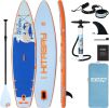 Inflatable Stand Up Paddle Board for Adults & Youth;  Blow Up Paddleboards with SUP Accessories; Yoga Board;  iSUP Board;  Double Action Pump - 11'