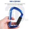 Heavy Duty 30KN Auto Locking Climbing Carabiner Clips Twist Lock - Black