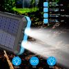 10000mah Portable Solar Mobile Power Charger Waterproof Solar Mobile Power Panel Charging Bank With Built-in Compass And Hook - Blue