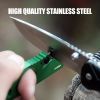 1pc Aluminum Alloy Portable Knife Sharpener For Outdoor Taser - Green