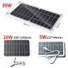 30W Solar Panel USB Waterproof Outdoor Hike Camping Portable Cells Battery Solar Charger Plate for Mobile Phone Power Bank - 20W-205x140mm