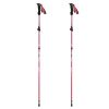 KORAMAN 1pair Collapsible Trekking Poles; 37-43" Adjustable Lightweight Quick-Lock Hiking Walking Sticks With Carrying Bags - Red