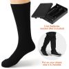 Unisex Electric Heated Socks Rechargeable Battery Heated Socks Winter Warm Thermal Socks - Black