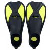 1 Pair Kids Lightweight Professional Short Full Foot Fins; Adjustable And Flexible Fins For Diving Training - Black Blue 36-37