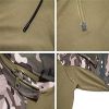 Men's Camouflage Army Tactical T-Shirts Military Shirts Long Sleeve Outdoor T-Shirts Athletic Hoodies - Green-M