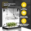 iPower 48"x24"x60" Grow Tent with Observation Window and Removable Floor Tray, Tool Bag for Indoor, 24" x 48" x 60", Black/Silver - as Pic