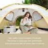 4 Person Camping Tent Lightweight Outdoor Tent for Backpacking, Hiking, or Beach by Wakeman Outdoors - Beige