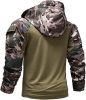 Men's Camouflage Army Tactical T-Shirts Military Shirts Long Sleeve Outdoor T-Shirts Athletic Hoodies - Green-M