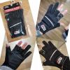 ABU Garcia Fishing Gloves Three Fingers Cut Lure Anti-Slip Leather Gloves PU Outdoor Sports Fingerless Gloves 1Pair High-Quality - XL