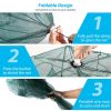 Fishing Trap Net Portable Folded Fishing Bait Trap Shrimp Minnow Crab Bait Net - Green