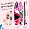 inflatable paddle board 10'6 including isup paddle, paddleboard backpack, pump, leash - hot pink