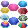 Portable Rain Hat Outdoor Folding Umbrella Fishing Sun Shade Anti-UV Camping Fishing Headwear Cap Beach Head Hat Accessory - Violet