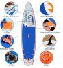 Inflatable Stand Up Paddle Board for Adults & Youth;  Blow Up Paddleboards with SUP Accessories; Yoga Board;  iSUP Board;  Double Action Pump - 11'