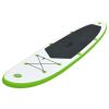 Inflatable Stand Up Paddleboard Set Green and White - Green