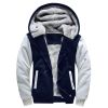 Mens Hoodies Fleece Hooded Sweatershirt Winter Warm Thick Coat Jackets - Blue - XL