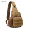 Tactical Shoulder Bag; Molle Hiking Backpack For Hunting Camping Fishing; Trekker Bag - CP And 2 Hooks