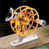 1pc Metal Spinning Casting Reel; Aluminum Alloy Lightweight Wire Cup; Speed Adjustable Fishing Reel For Ice Fishing - Golden