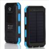 10000mah Portable Solar Mobile Power Charger Waterproof Solar Mobile Power Panel Charging Bank With Built-in Compass And Hook - Orange