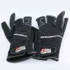 ABU Garcia Fishing Gloves Three Fingers Cut Lure Anti-Slip Leather Gloves PU Outdoor Sports Fingerless Gloves 1Pair High-Quality - XL