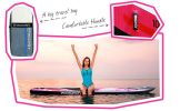 inflatable paddle board 10'6 including isup paddle, paddleboard backpack, pump, leash - hot pink