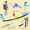 inflatable paddle board 10'6 including sup paddle, paddleboard backpack, pump, leash - active dog