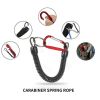 Climbing Button Carabiner Anti-Lost Spring Rope Outdoor Mountaineering Lost Rope Lure Fishing Gear Fishing Accessories Fishing R - Red three loading