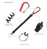 Climbing Button Carabiner Anti-Lost Spring Rope Outdoor Mountaineering Lost Rope Lure Fishing Gear Fishing Accessories Fishing R - Red three loading