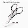 Foldable Fishing Scissors Carbon Steel Knife Edge Shears Fishing Line Cutting Tools Fishing Scissors Fishing Tackle Supplies - Silver G679A