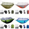 Camping Hammock with Mosquito Net Ultralight Portable Nylon Outdoor Windproof Anti-Mosquito Swing Sleeping Hammock - pink