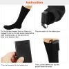 Unisex Electric Heated Socks Rechargeable Battery Heated Socks Winter Warm Thermal Socks - Black