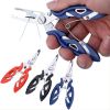 Stainless Steel Multi-function Lure Pliers; Portable Fishing Scissors; Fish Control Hook Tool - Orange