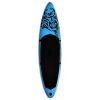 Inflatable Stand Up Paddleboard Set 126"x29.9"x5.9" Blue - Blue