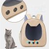 Cat backpack Light color transparent pet bag large space comfortable breathable cat backpack; Cat Backpack Carrier - Beige