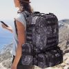 56L Military Tactical Backpack Rucksacks Army Assault Pack Combat Backpack Pouch - Black Pythons Grain