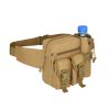 Tactical Waist Bag Denim Waistbag With Water Bottle Holder For Outdoor Traveling Camping Hunting Cycling - CP Color