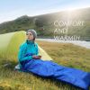 Outdoor Camping Sleeping Bag Thickened Adult Hollow Cotton Winter Sleeping Bag - 33.5oz - (70.8"+11.8")*29.5"