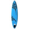 Inflatable Stand Up Paddleboard Set 126"x29.9"x5.9" Blue - Blue