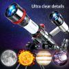 HD Astronomical Telescope Children Students Toys Gift Stargazing Monocular Teaching Aids for Science Experiment Simulate/Camping - Silver - China